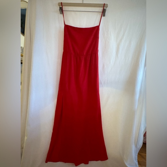 Show Me Your MuMu Julia Maxi Dress - Red Linen - Picture 6 of 13